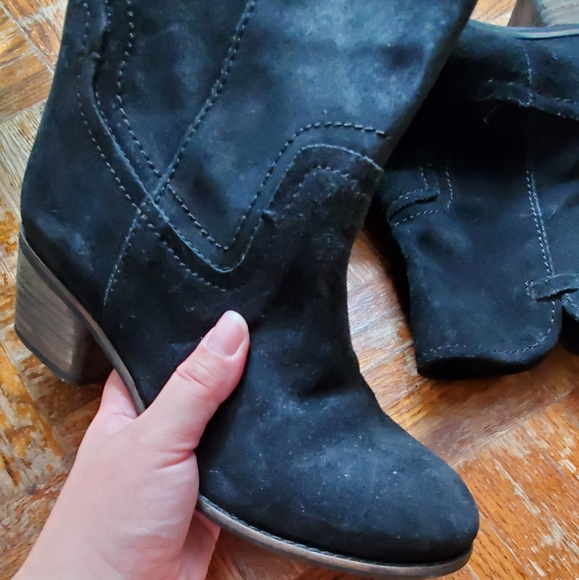 Black suede booties - Picture 7 of 10